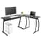 L Shaped Gaming Desk Corner Computer Desk Multifunctional PCLaptop Study Table Workstation With Spa 6