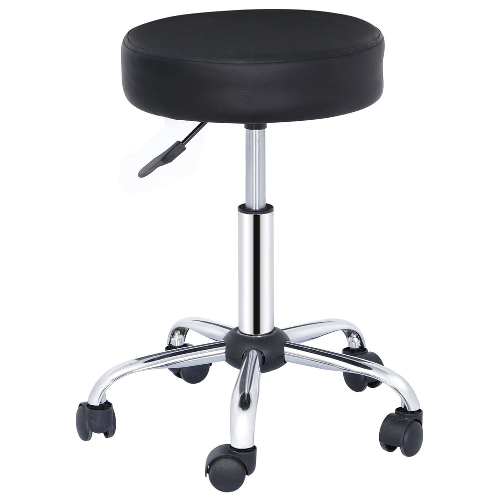 Hydraulic Rolling Stool Swivel Salon Chair Adjustable Height Office Tattoo Black 6