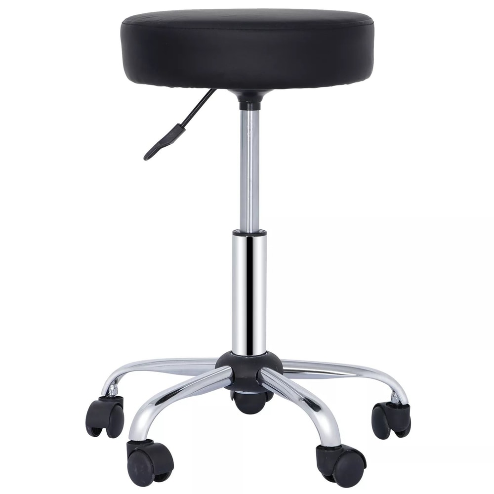 Hydraulic Rolling Stool Swivel Salon Chair Adjustable Height Office Tattoo Black 8