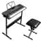 61 Key Electric Keyboard Piano Set With Stool Headphones Built In Speakers 1