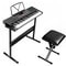 61 Key Electric Keyboard Piano Set With Stool Headphones Built In Speakers 1