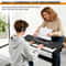 61 Key Electric Keyboard Piano Set With Stool Headphones Built In Speakers 12