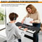 61 Key Electric Keyboard Piano Set With Stool Headphones Built In Speakers 12