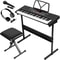 61 Key Electric Keyboard Piano Set With Stool Headphones Built In Speakers 5