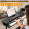 61 Key Electric Keyboard Piano Set With Stool Headphones Built In Speakers 6