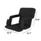 Extra Comfort Wide Stadium Seat Cushion With Back Support Portable Bleacher Chair 3