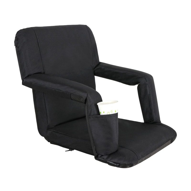 Extra Comfort Wide Stadium Seat Cushion With Back Support Portable Bleacher Chair 4