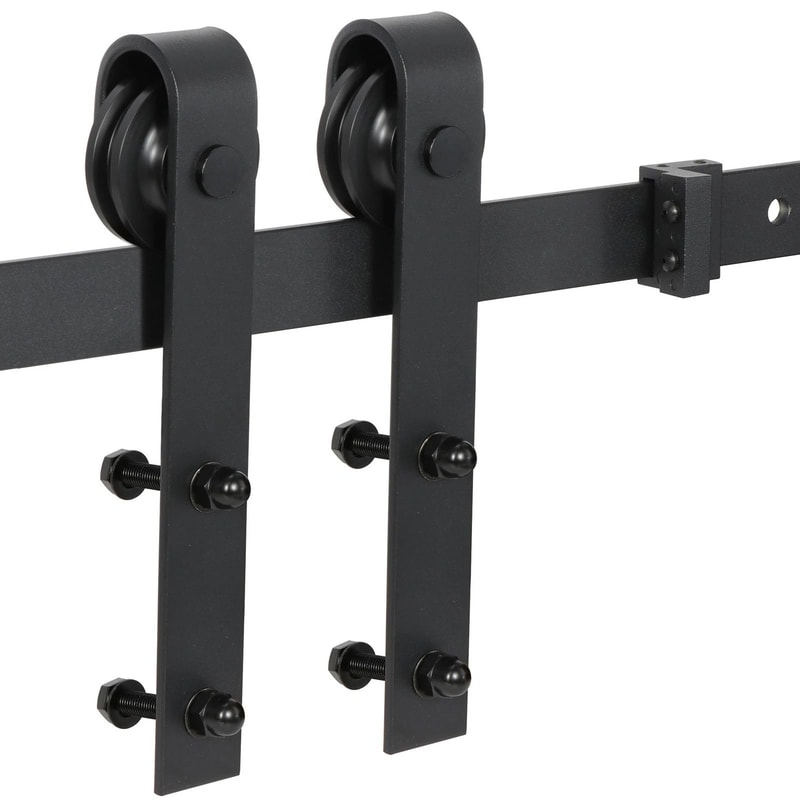 Sliding Barn Door Hardware Kit With Modern Sliding Track Stylish Closet Door System 6