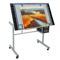 Tempered Adjustable Drafting Table With Rolling Wheels And Storage Drawers Glass Workstation Desk 5