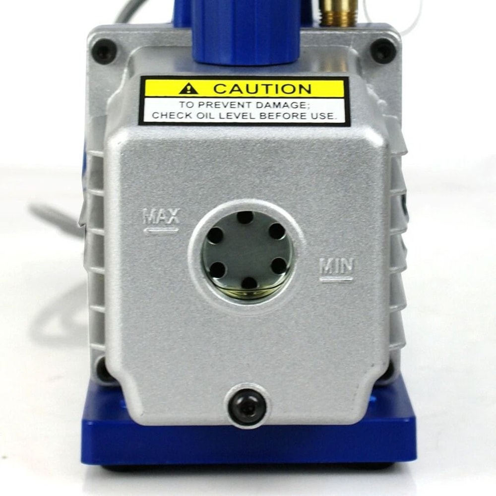 Air Vacuum Pump AC Manifold Gauge Set Single Stage Rotary Vane For Auto Repair Maintenance 6