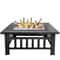 Outdoor Fire Pit Wood Burning Metal Fireplace With Poker Cover Ideal For Backyard Gatherings 2