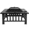 Outdoor Fire Pit Wood Burning Metal Fireplace With Poker Cover Ideal For Backyard Gatherings 4