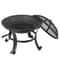 Outdoor Wood Burning Fire Pit With Mesh Lid And Fire Picker Perfect For Backyard BBQs And Outdoor G 4