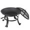 Outdoor Wood Burning Fire Pit With Mesh Lid And Fire Picker Perfect For Backyard BBQs And Outdoor G 4