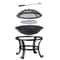 Outdoor Wood Burning Fire Pit With Mesh Lid And Fire Picker Perfect For Backyard BBQs And Outdoor G 7