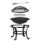 Outdoor Wood Burning Fire Pit With Mesh Lid And Fire Picker Perfect For Backyard BBQs And Outdoor G 7