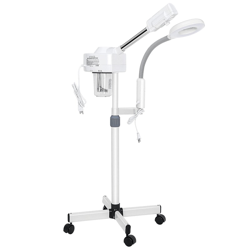 2in1 Professional Ionic Ozone Facial Steamer With Magnifying Lamp 12