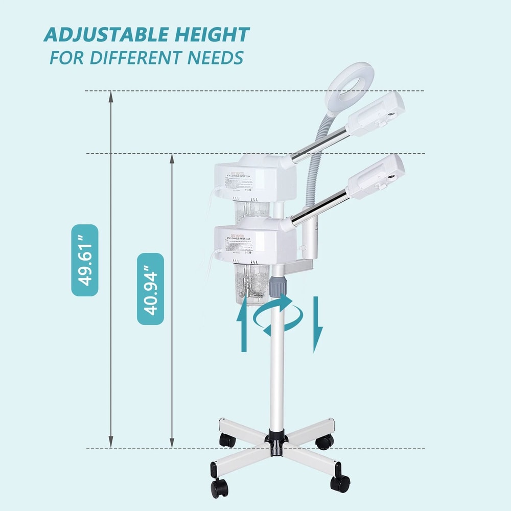 2in1 Professional Ionic Ozone Facial Steamer With Magnifying Lamp 19