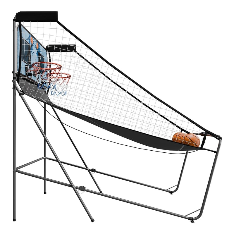 Foldable Indoor Basketball Arcade Game Double Shot 2 Player Electric Scoreboard For Fun Family Play 6