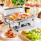 Premium Stainless Steel Chafing Dish Buffet Set With Water Pan Fuel Holder 0