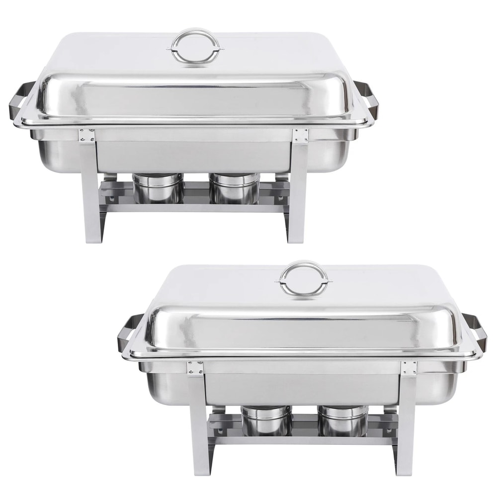 Premium Stainless Steel Chafing Dish Buffet Set With Water Pan Fuel Holder 1