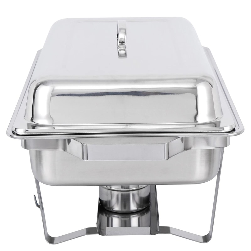 Premium Stainless Steel Chafing Dish Buffet Set With Water Pan Fuel Holder 7