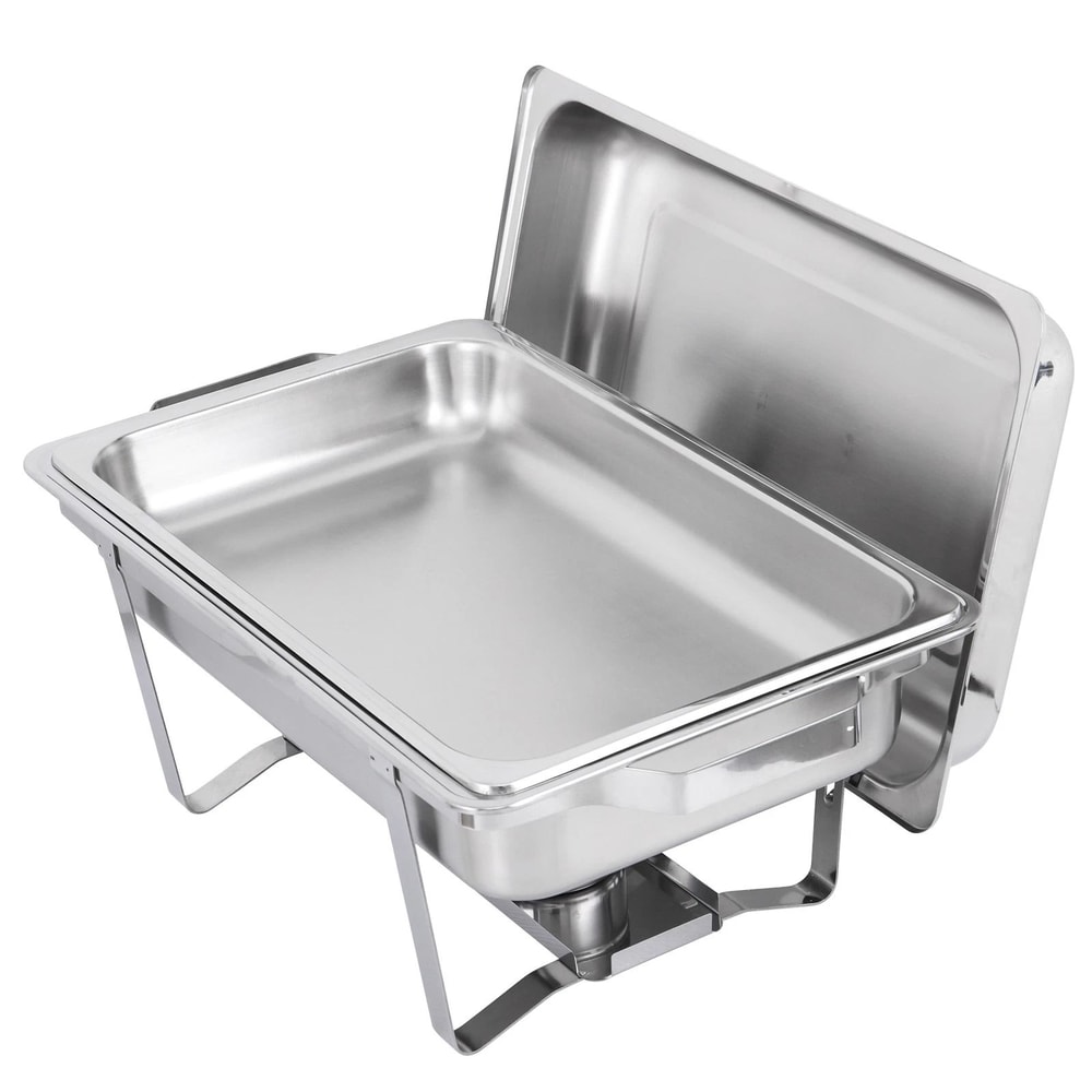 Premium Stainless Steel Chafing Dish Buffet Set With Water Pan Fuel Holder 4