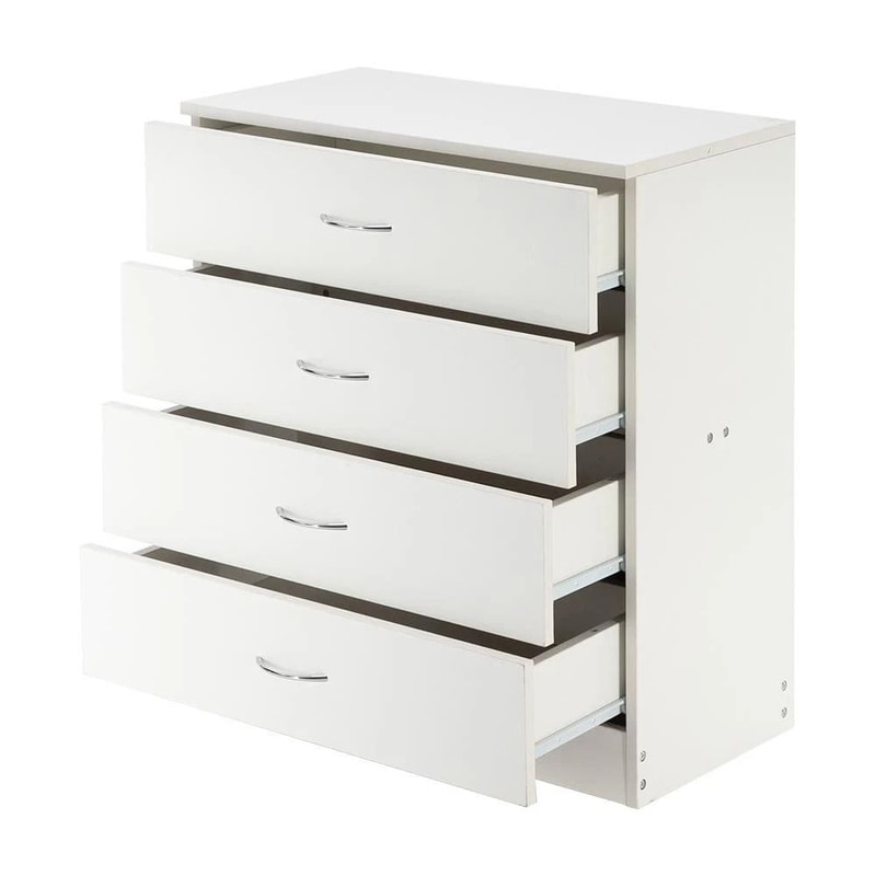 Modern Bedroom Storage Cabinet With 4 Drawers Stylish Nightstand Dresser For Organizing 6