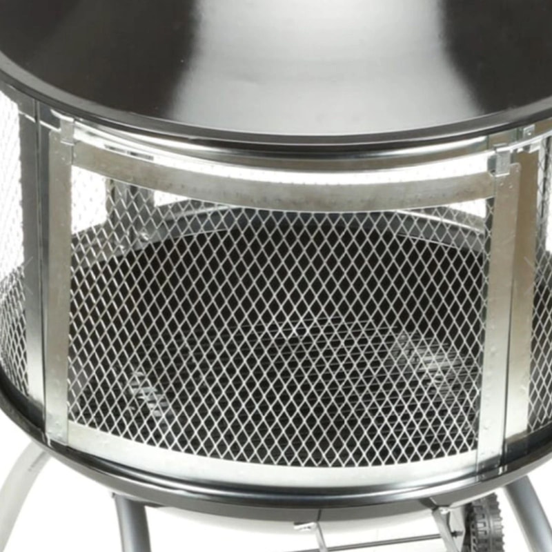 Four Seasons Courtyard Portable Fire Pit Outdoor Fireplace With Sliding Door 3