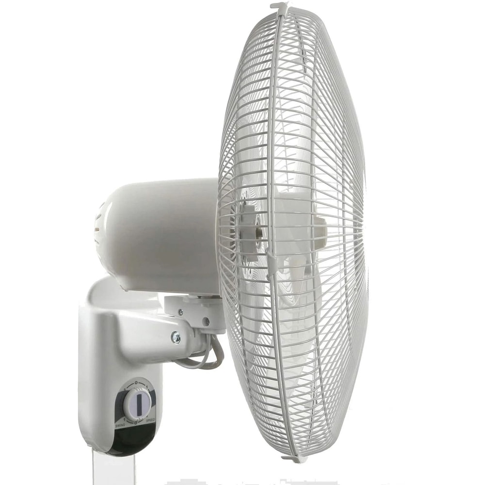 Hurricane Classic Wall Mounted Fan 3 Speed Oscillating White Quiet Cooling Solution 1