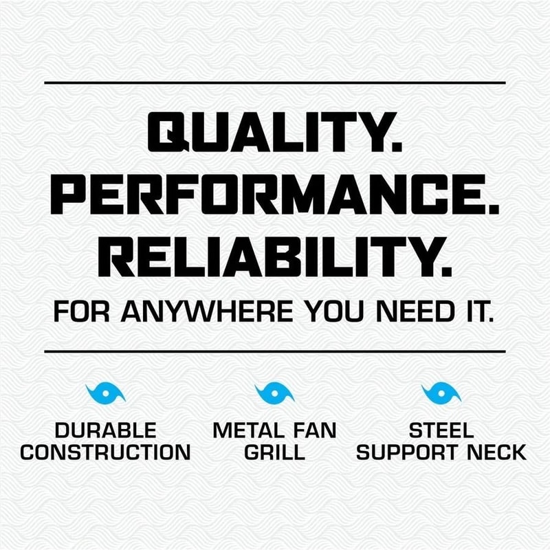 Hurricane Classic Wall Mounted Fan 3 Speed Oscillating White Quiet Cooling Solution 4