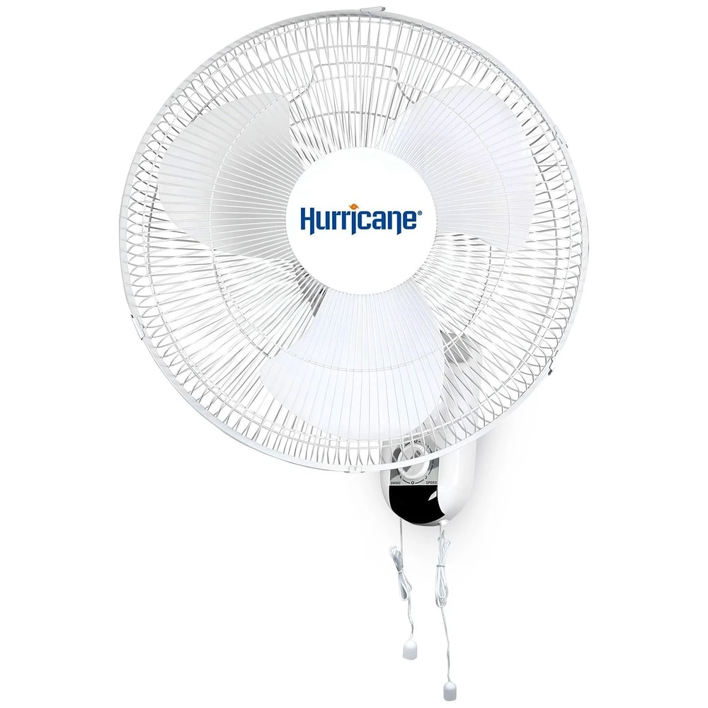 Hurricane Classic Wall Mounted Fan 3 Speed Oscillating White Quiet Cooling Solution 7