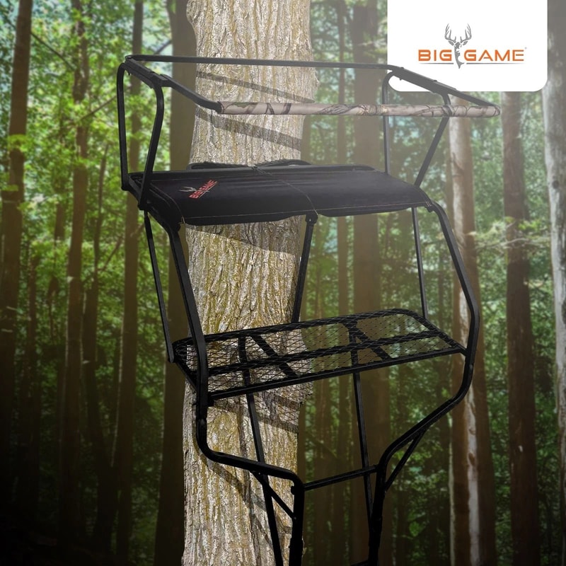 Big Game Guardian 2 Person Ladder Tree Stand Durable Hunting Climbing Stand 4