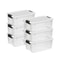 Sterilite Qt Clear Plastic Stackable Storage Bins With White Latch Lid 7