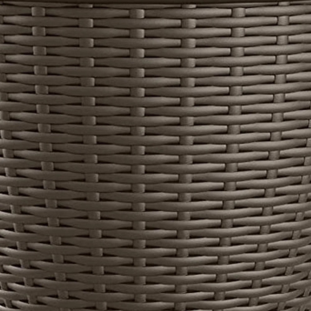 Suncast Willow Decorative Wicker Patio Planter Pot 2