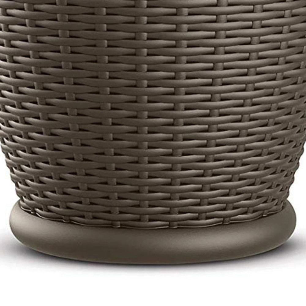 Suncast Willow Decorative Wicker Patio Planter Pot 3