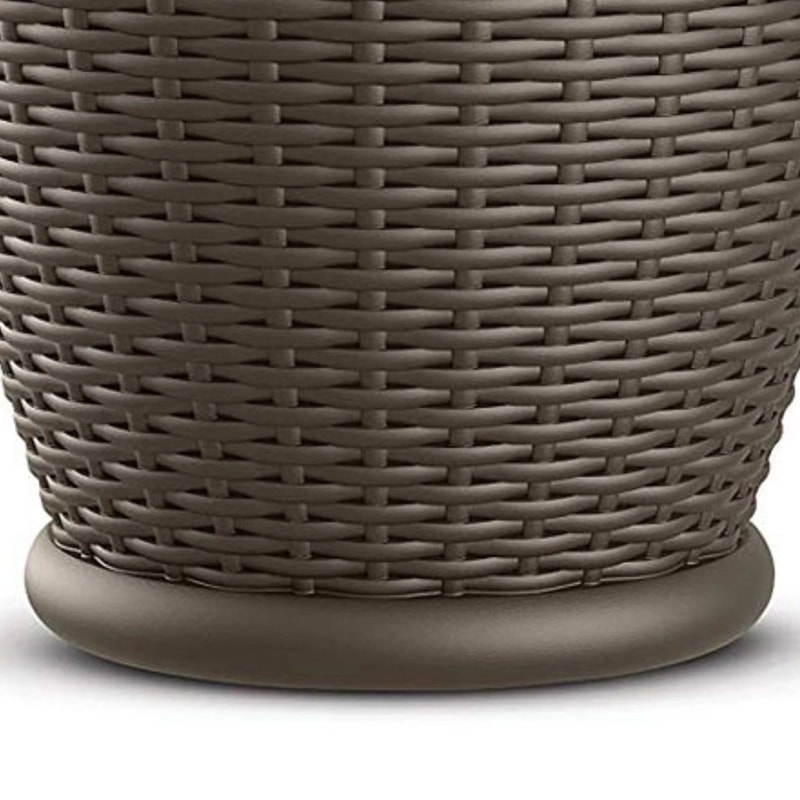 Suncast Willow Decorative Wicker Patio Planter Pot 3