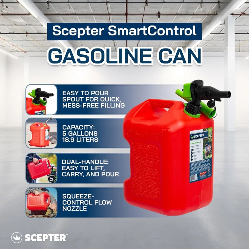 Scepter SmartControl Dual Handle Gasoline Can Jug With Funnel 6