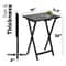 PJ Wood Folding TV Tray Collapsible Portable Snack Tables Black 10