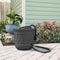 Resin Decorative Hose Storage Pot Stylish Outdoor Garden Hose Holder Gray 0