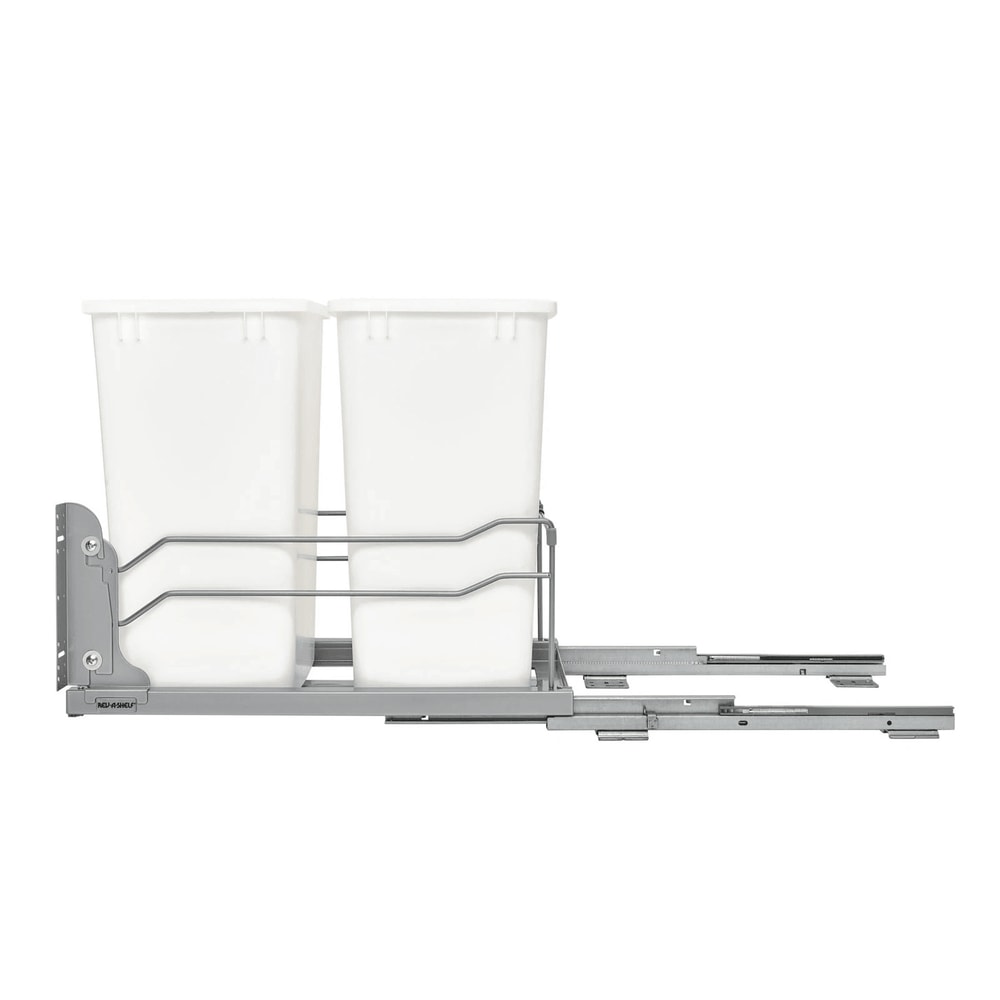 Rev A Shelf Double Pullout Trash Cans Qt With Soft Close Compact Efficient Kitchen Waste Solution 2