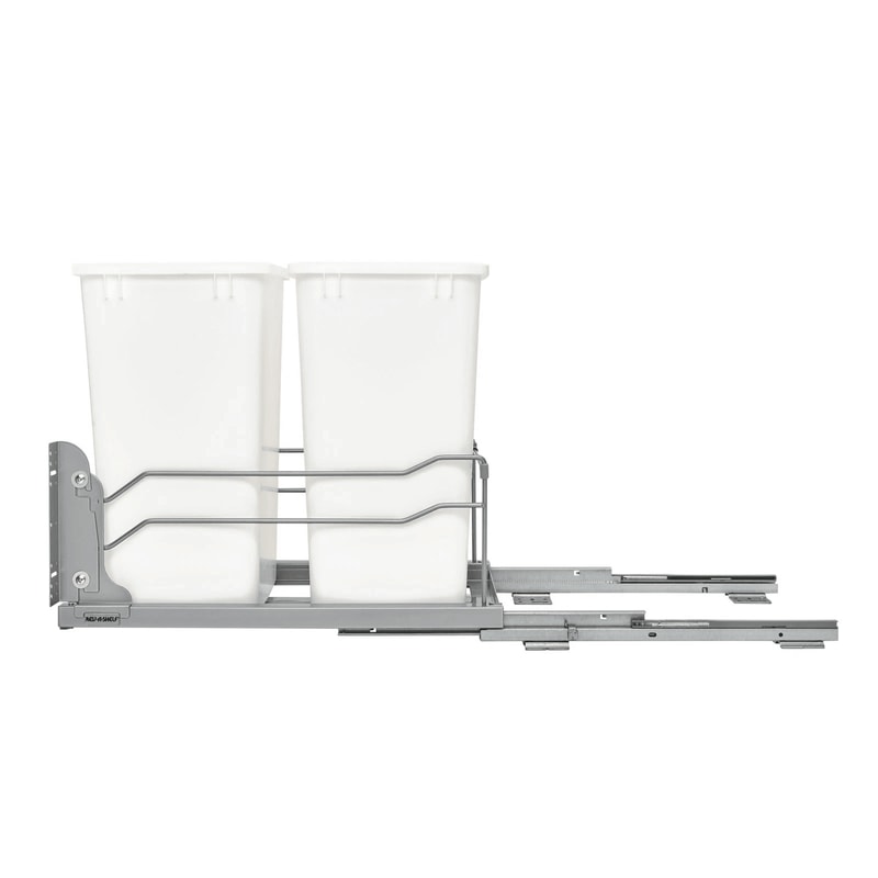 Rev A Shelf Double Pullout Trash Cans Qt With Soft Close Compact Efficient Kitchen Waste Solution 2