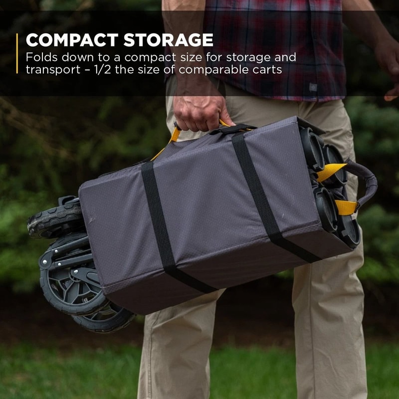 Gorilla Carts Collapsible Outdoor Utility Wagon Oversized Bed Black 9