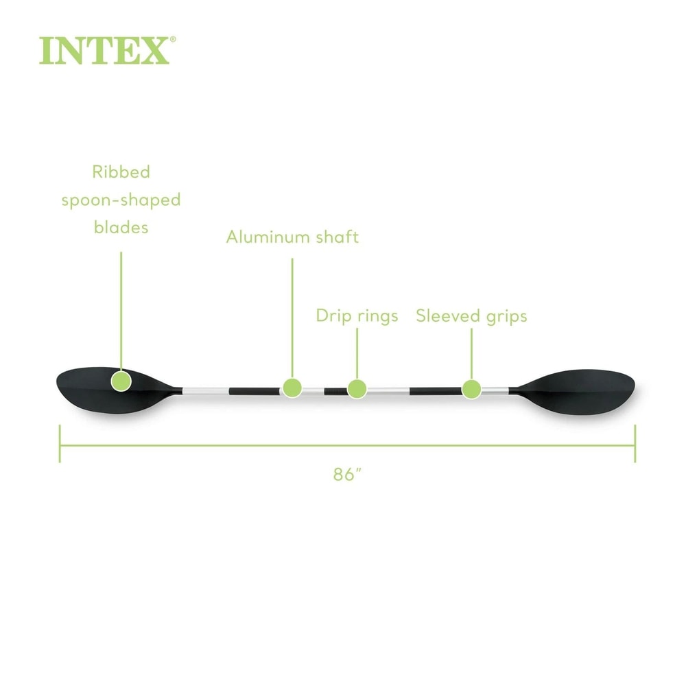 Lightweight Aluminum Double Oar Inflatable Kayak Paddle Black 5