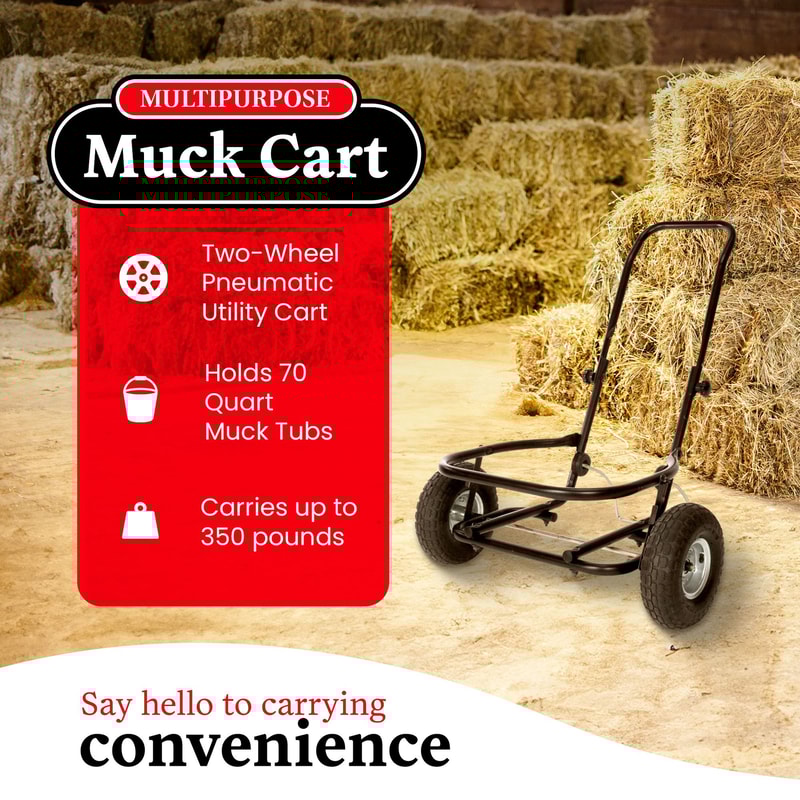 Miller Manufacturing Heavy Duty Multipurpose Muck Cart For Quart Tubs Ideal For Lawn Garden Use 5