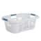 Rubbermaid Bushel Hip Hugger Portable Plastic Laundry Basket White Spacious Durable Storage Soluti 7
