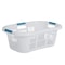 Rubbermaid Bushel Hip Hugger Portable Plastic Laundry Basket White Spacious Durable Storage Soluti 7