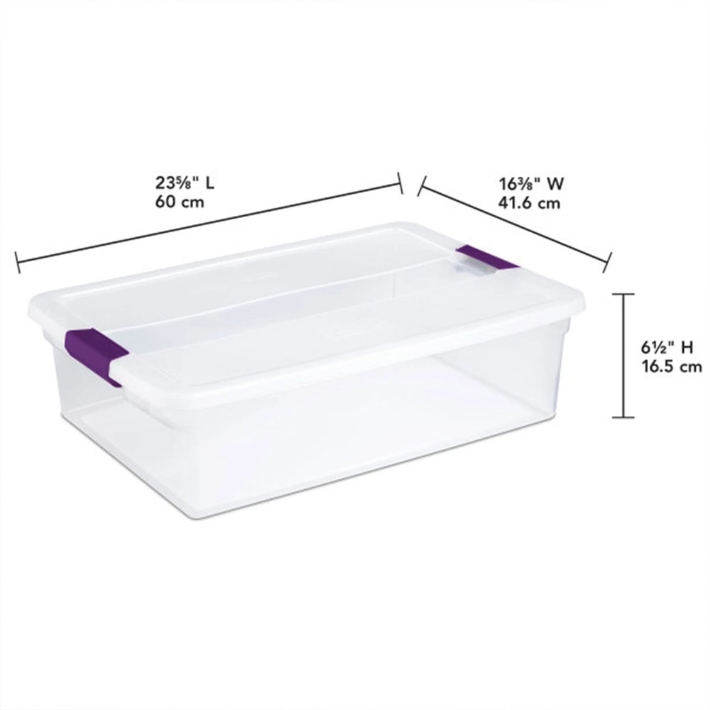 Sterilite Quart Clear Under Bed Storage Container Tote Latch Lid Stackable Durable Organize Your Ho 6
