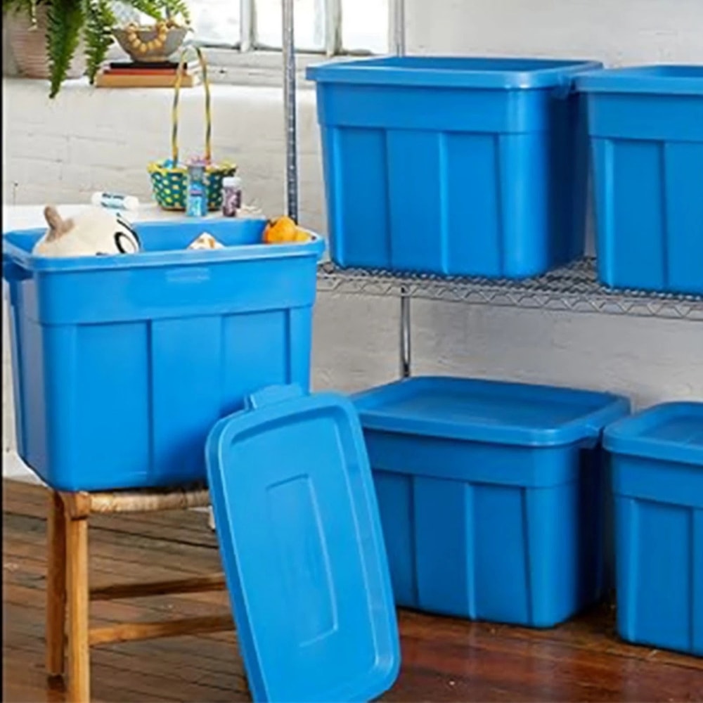 Rubbermaid Storage Container Set Stackable Plastic Bins 0