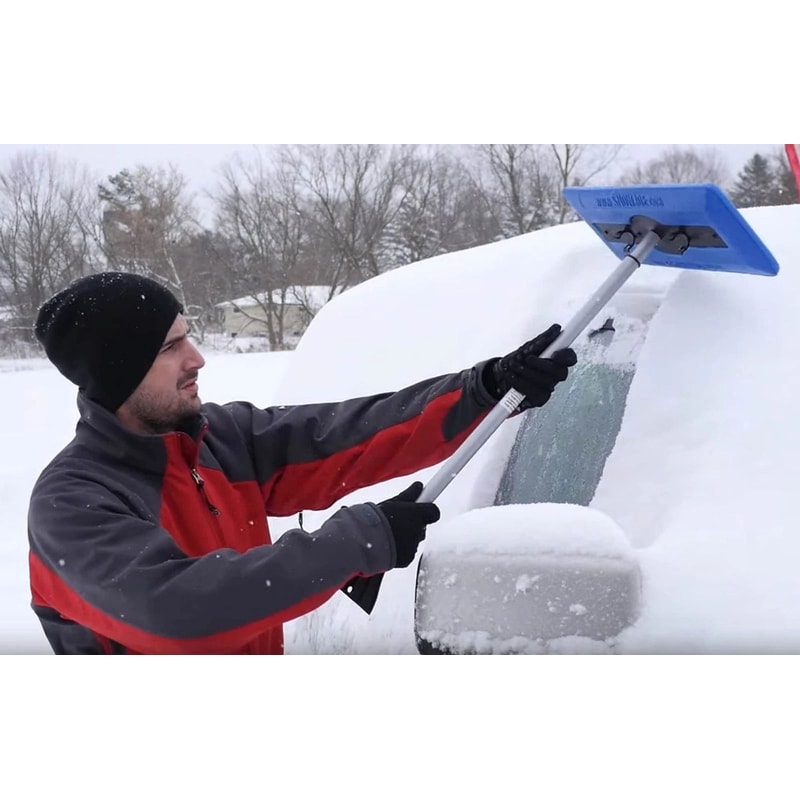 Snow Joe Windshield Ice Scraper Car Snow Removal Broom For Winter 0